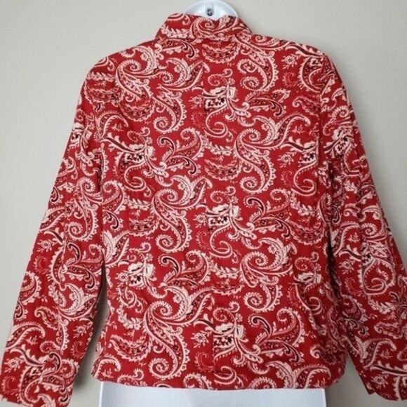 Anne Carson button up jacket red size petite large - Picture 5 of 6